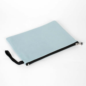 Zippered Clutch Bag – Light Blue – 10" × 7" (25 × 18 cm) - 10 oz - Pamusan.com