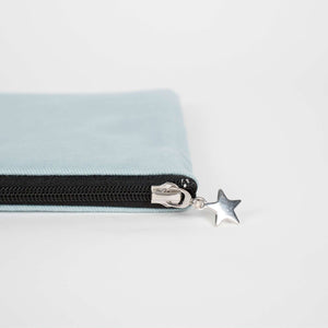 Zippered Clutch Bag – Light Blue – 10" × 7" (25 × 18 cm) - 10 oz - Pamusan.com