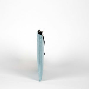 Zippered Clutch Bag – Light Blue – 10" × 7" (25 × 18 cm) - 10 oz - Pamusan.com