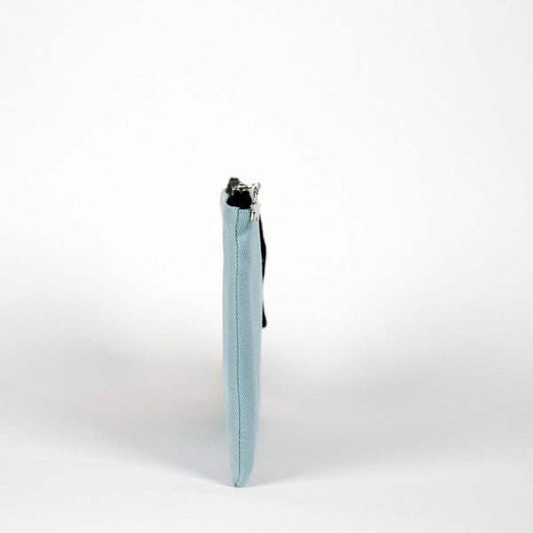 Zippered Clutch Bag – Light Blue – 10" × 7" (25 × 18 cm) - 10 oz - Pamusan.com