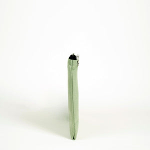 Zippered Clutch Bag – Mint Green – 10" × 7" (25 × 18 cm) - 10 oz - Pamusan.com