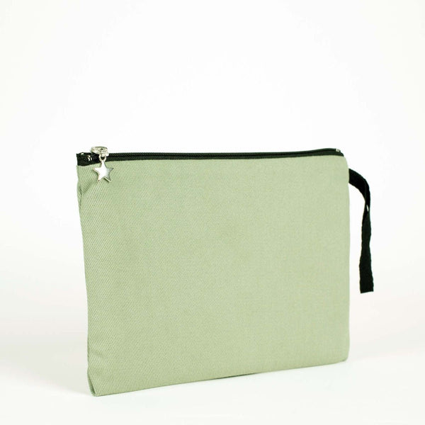 Zippered Clutch Bag – Mint Green – 10" × 7" (25 × 18 cm) - 10 oz - Pamusan.com