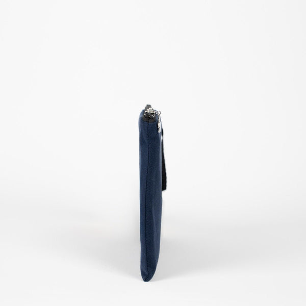 Zippered Clutch Bag – Navy Blue – 10" × 7" (25 × 18 cm) - 10 oz - Pamusan.com