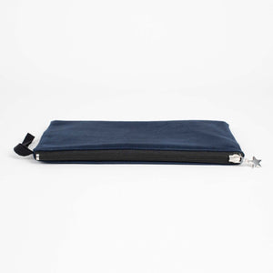 Zippered Clutch Bag – Navy Blue – 10" × 7" (25 × 18 cm) - 10 oz - Pamusan.com