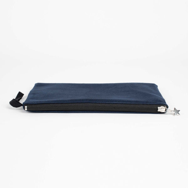 Zippered Clutch Bag – Navy Blue – 10" × 7" (25 × 18 cm) - 10 oz - Pamusan.com