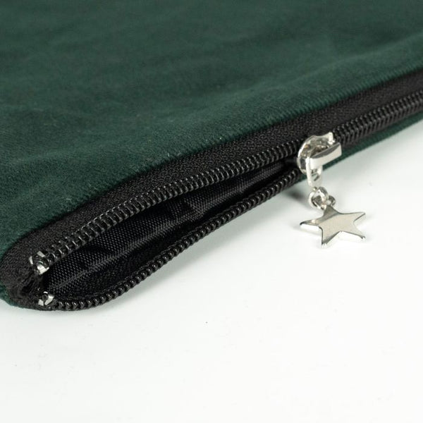 Zippered Clutch Bag – Pine Green – 10" × 7" (25 × 18 cm) - Pamusan.com