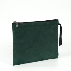 Zippered Clutch Bag – Pine Green – 10" × 7" (25 × 18 cm) - Pamusan.com