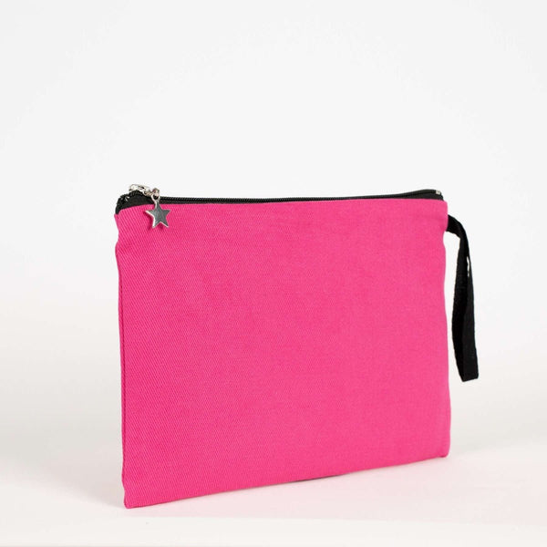 Zippered Clutch Bag – Pink – 10" × 7" (25 × 18 cm) - 10 oz - Pamusan.com