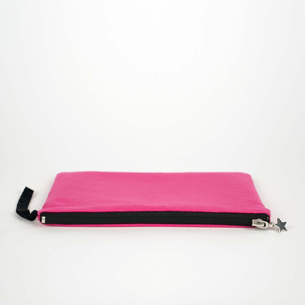 Zippered Clutch Bag – Pink – 10" × 7" (25 × 18 cm) - 10 oz - Pamusan.com