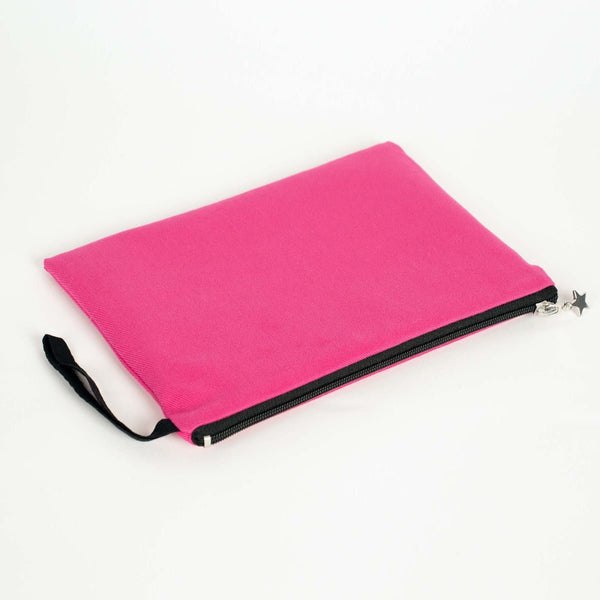 Zippered Clutch Bag – Pink – 10" × 7" (25 × 18 cm) - 10 oz - Pamusan.com