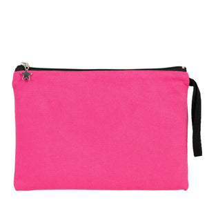 Zippered Clutch Bag – Pink – 10" × 7" (25 × 18 cm) - 10 oz - Pamusan.com