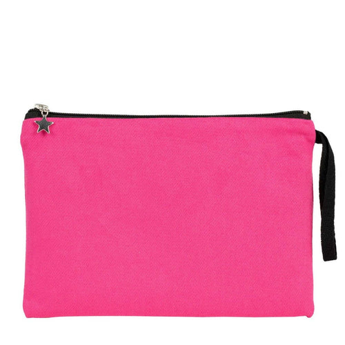 Zippered Clutch Bag – Pink – 10" × 7" (25 × 18 cm) - 10 oz - Pamusan.com