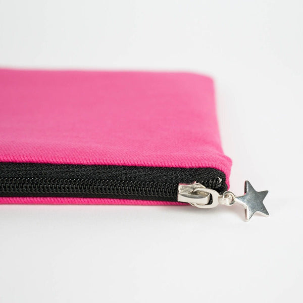 Zippered Clutch Bag – Pink – 10" × 7" (25 × 18 cm) - 10 oz - Pamusan.com