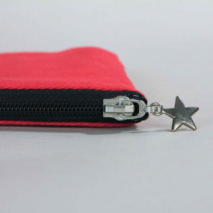 Zippered Clutch Bag – Red – 10" × 7" (25 × 18 cm) - 10 oz - Pamusan.com