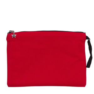 Zippered Clutch Bag – Red – 10" × 7" (25 × 18 cm) - 10 oz - Pamusan.com