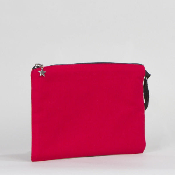 Zippered Clutch Bag – Red – 10" × 7" (25 × 18 cm) - 10 oz - Pamusan.com