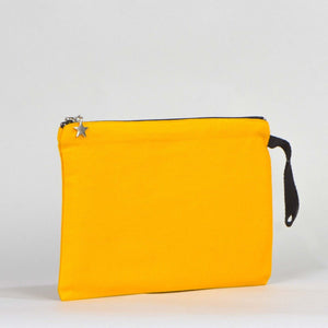Zippered Clutch Bag – Yellow – 10" × 7" (25 × 18 cm) - 10 oz - Pamusan.com