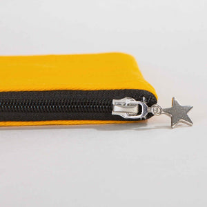 Zippered Clutch Bag – Yellow – 10" × 7" (25 × 18 cm) - 10 oz - Pamusan.com
