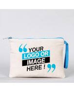 Clutch Bag 21x15 cm - Turquoise Zippered (Customize)