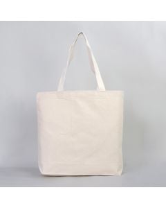 Canvas Beach Bag Braided Handle - Inner Pocket 48x41x10cm