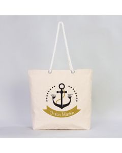 Canvas Beach Tote Bag With Rope Handles - 48x41x10cm (Customize)