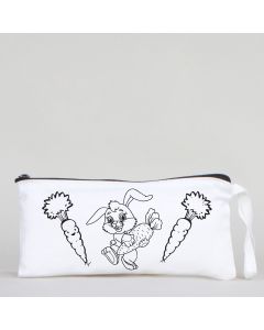 Dyeable Fabric Pencil Case - Little Bunny