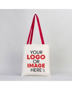 Canvas Bag Red Handle - Inner Pocket (Customize)