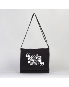 Canvas Messenger Bag - Black (Customize)