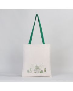 Canvas Bag Green Handle - Inner Pocket (Customize)