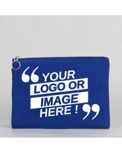 Lined iPad Portfolio Bag 30x21cm - Blue (Customize)