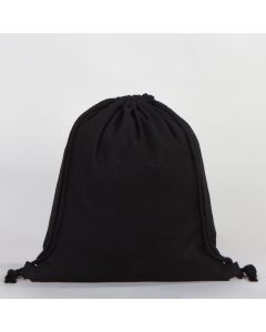 Black Gabardine Backpack Black 35x40 cm (Customize)