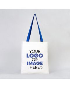 Tote Bags With Color Handles - Sax Blue 35x40cm