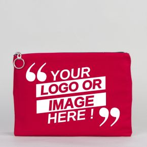 Red Ipad Portfolio Bag Lined 30x21cm - (Customize)