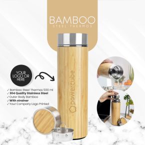 Bamboo Steel Thermos / 500 Ml-5316