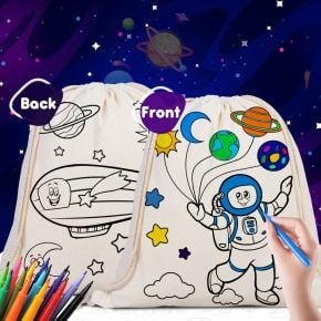 Bammerz Dyeing Drawstring Backpack 35x40 cm - Astronaut & Zeppelin