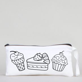 Dyeable Fabric Pencil Case - Fruity Desserts