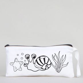 Dyeable Fabric Pencil Case - Sweet Snail