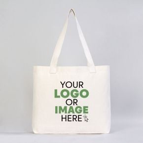Canvas Tote Bag With Webbing Handles 45x35x8 cm - With Inner Pocket
