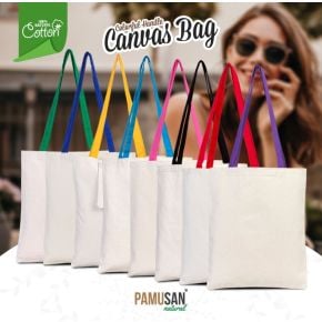 Colorful Handled Canvas Bag Set