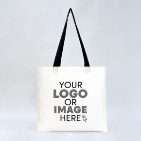 Gabardine Tote Bags With Black Color Handles 40x35cm