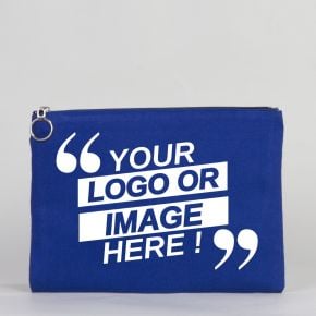Lined iPad Portfolio Bag 30x21cm - Blue (Customize)