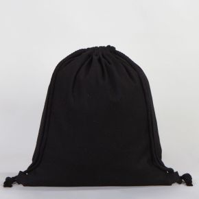 Black Gabardine Backpack Black 35x40 cm (Customize)