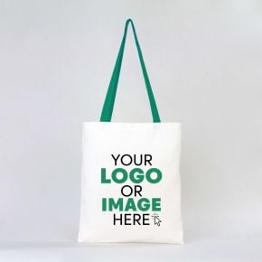 Tote Bags With Color Handles - Green 35x40cm