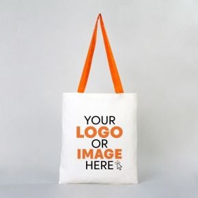 Tote Bags With Color Handles - Orange 35x40cm