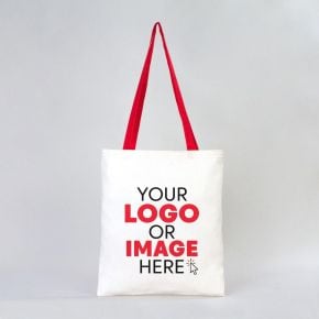 Tote Bags With Color Handles - Black 35x40cm